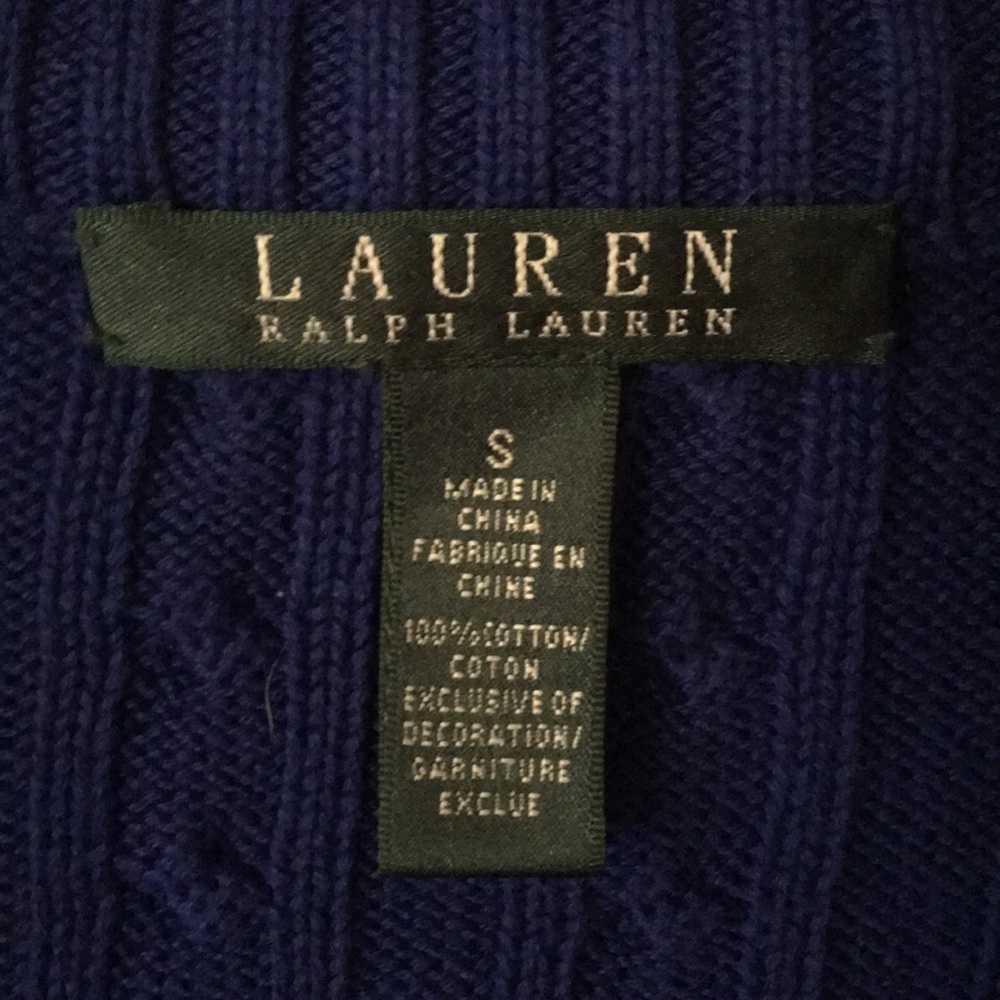 Lauren Ralph Lauren Blue Cable-Knit Sweater - Picture 5 of 5